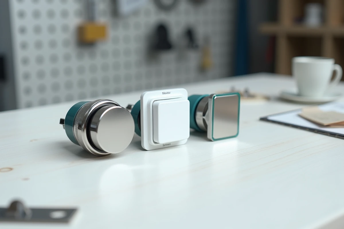 Comparaison de trois types de boutons poussoirs électriques pour choisir le bon modèle en rénovation